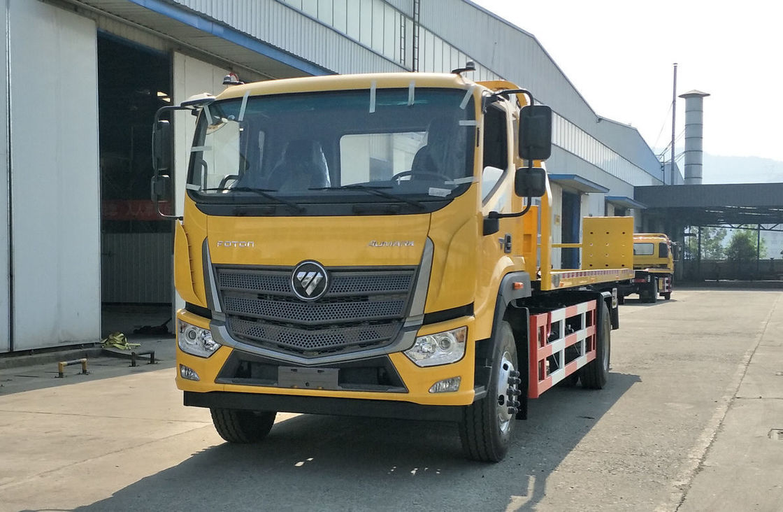 7 টন রেকার ট্রাক ফোটন ডিজেল ইঞ্জিন 210hp ফ্ল্যাট বেড 4*2 ড্রাইভ মোড 10.5 মিটার লম্বা