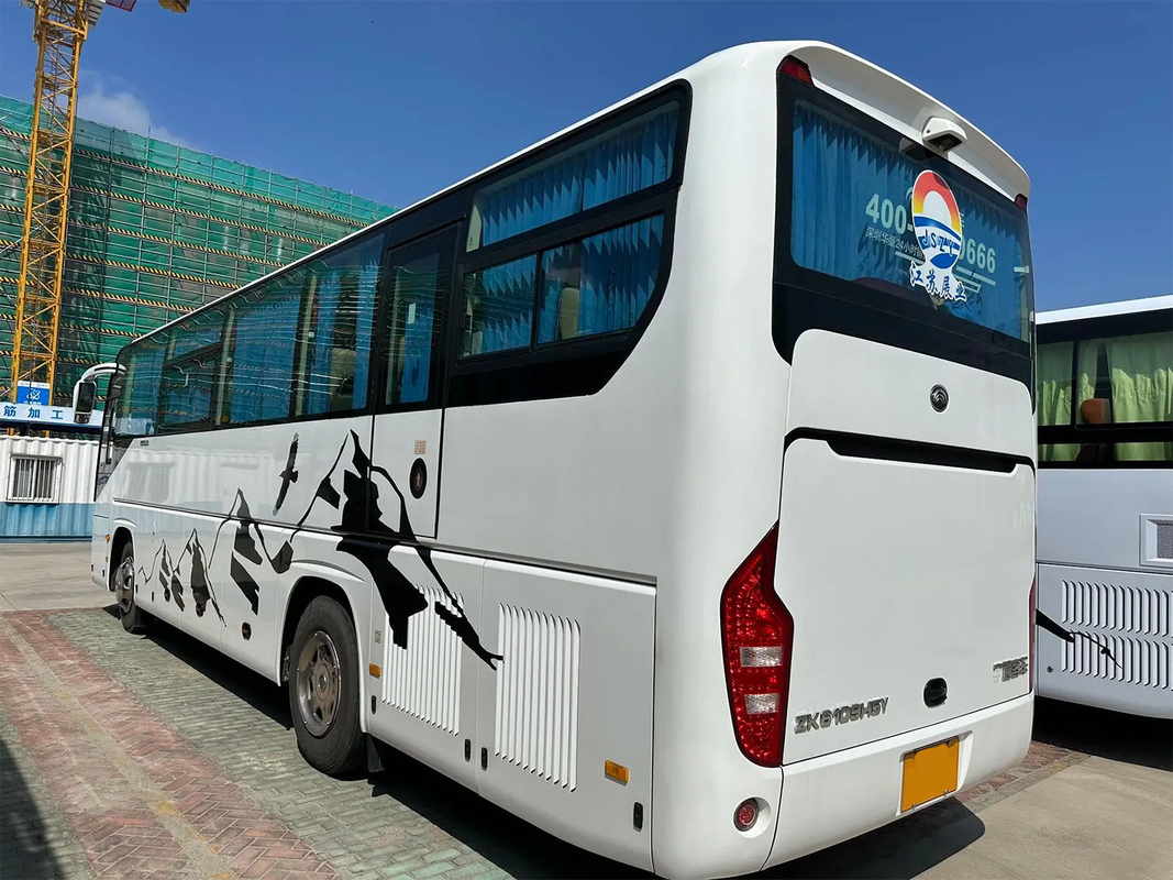 ZK6109 ইউটং ব্যবহৃত যাত্রীবাহী বাস / 49 আসন বাম-হ্যান্ড ড্রাইভ জাতীয় ভি বিলাসবহুল বাস