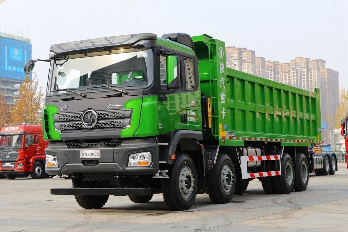 460HP 8X4 8m প্রসারিত ফ্ল্যাট শীর্ষ বড় কার্গো বক্স Weichai Shacman X3000 মডেল ডাম্প ভারী ট্রাক