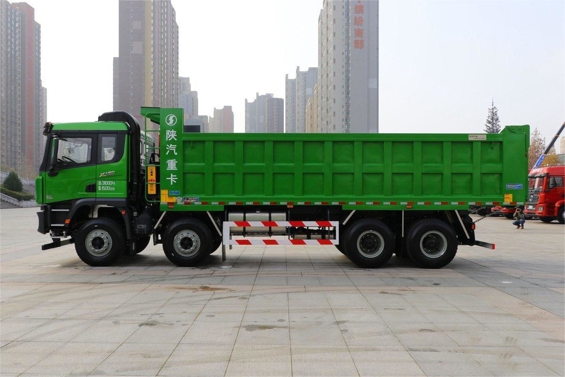 460HP 8X4 8m প্রসারিত ফ্ল্যাট শীর্ষ বড় কার্গো বক্স Weichai Shacman X3000 মডেল ডাম্প ভারী ট্রাক