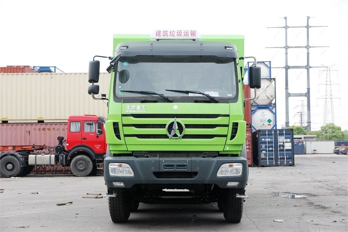 বেইবেন ভারী ডাম্প ট্রাক 336HP 8X4 6.4m নতুন পরিবেশ বান্ধব টারপোলিন শীর্ষ কভার