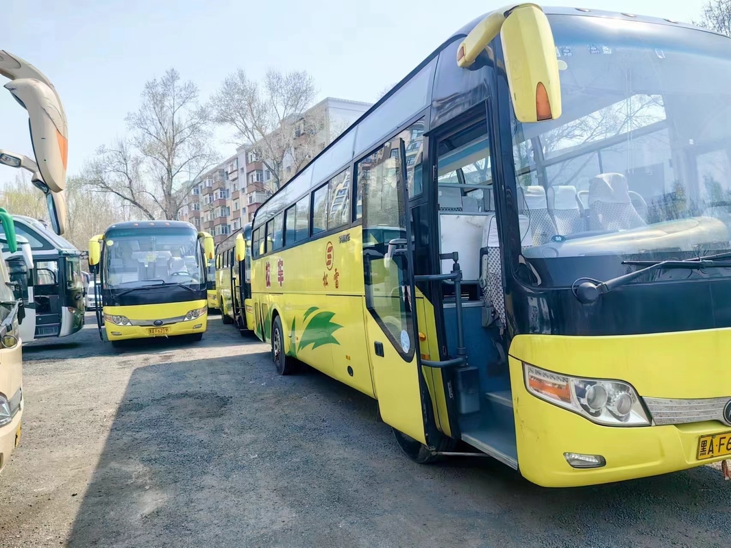 দ্বিতীয় হাতের বাস ইউটং ZK6107 কোচ বাস মূল 2 + 3 আসন বিন্যাস 60 আসন পাতা বসন্ত এ / সি