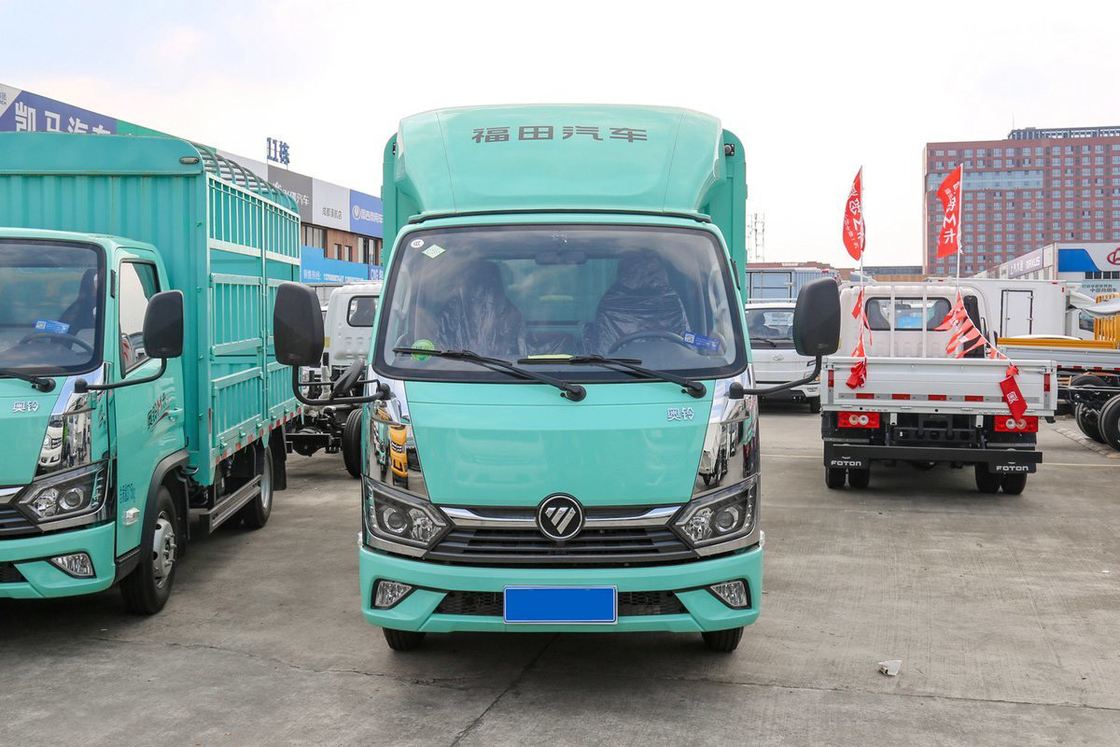 ফোটন অমান মিনি ট্রাক 2.0L 127HP সিএনজি 3.815 মিটার উচ্চ ছাদ ডিফ্লেক্টর বেড়া ট্রাক শক-অ্যাসোসিং আসন