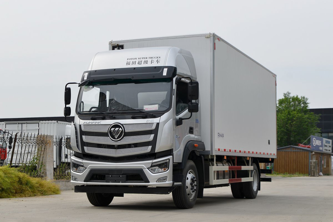 ফোটন BJ5186 245HP 4X2 একক অক্ষ 6.6m ডাবল ডোর সাদা কার্গো বক্স রেফ্রিজারেটেড ভ্যান