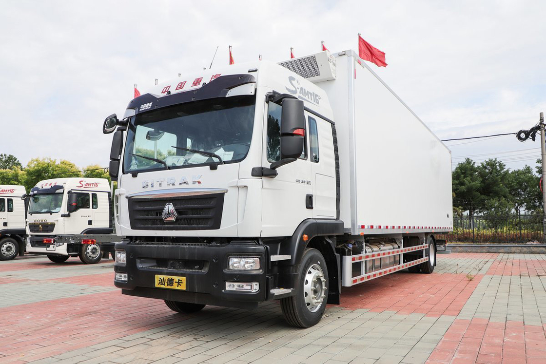 ডিজেল 10-স্পিড 290hp 4X2 9.45m ডিফ্লেক্টর সারি অর্ধেক ক্যাব হোয়াইট বডি সিট্রাক ZZ5186 তিন দরজা মালবাহী রেফ্রিজারেটেড ট্রাক