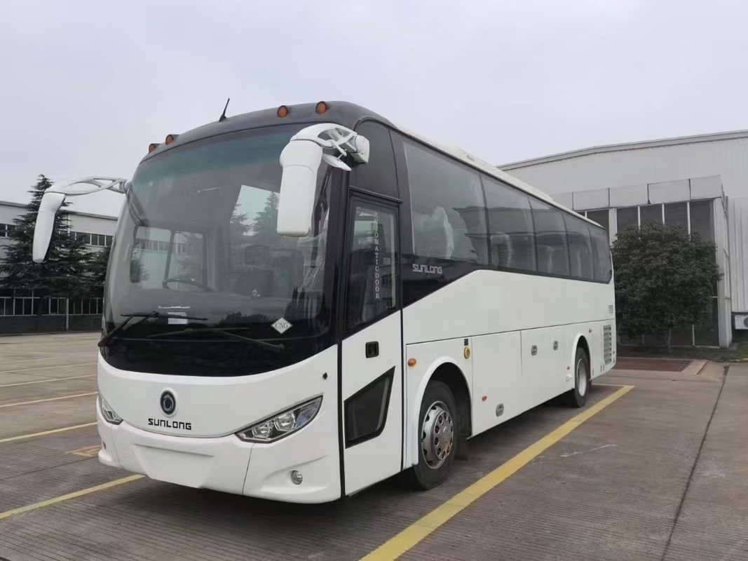 ব্যবহৃত বাস 36 আসন সানলং বাস SLK6102 সিএনজি ইউচাই ইঞ্জিন ডান হাতের ড্রাইভ আফ্রিকায় ব্যবহার