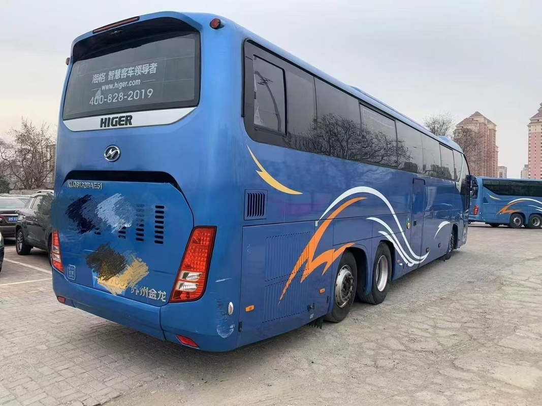 বাসের বাস সেকেন্ড হ্যান্ড হিগার KLQ6132 Weichai 375hp ডাবল ডিফার বাস 56 সিট ডাবল রিয়ার Alxe Lux পরিবহন