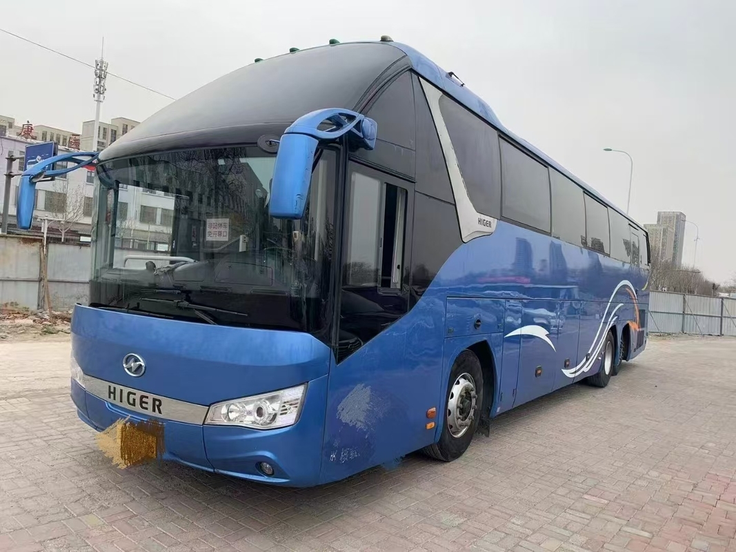 বাসের বাস সেকেন্ড হ্যান্ড হিগার KLQ6132 Weichai 375hp ডাবল ডিফার বাস 56 সিট ডাবল রিয়ার Alxe Lux পরিবহন