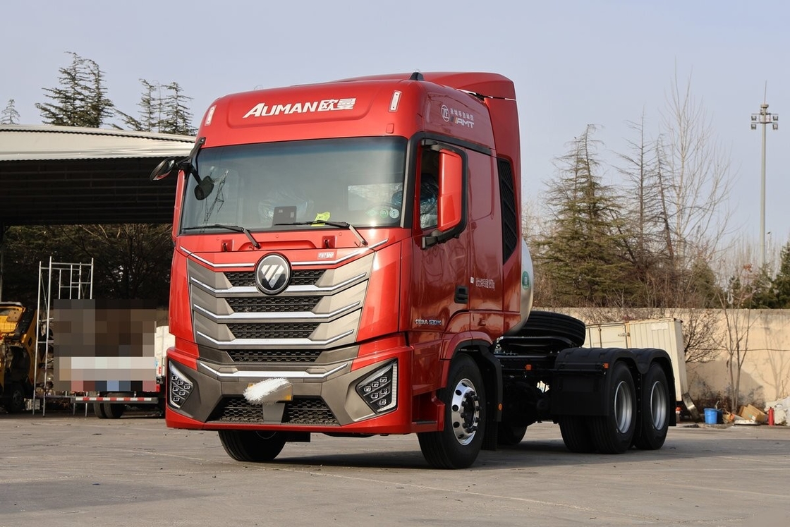 ব্যবহৃত Foton Auman 6X4 ট্র্যাক্টর ট্রাক হেড GTL6 10 দীর্ঘ দূরত্ব পরিবহন জন্য টায়ার LNG ইঞ্জিন 530hp