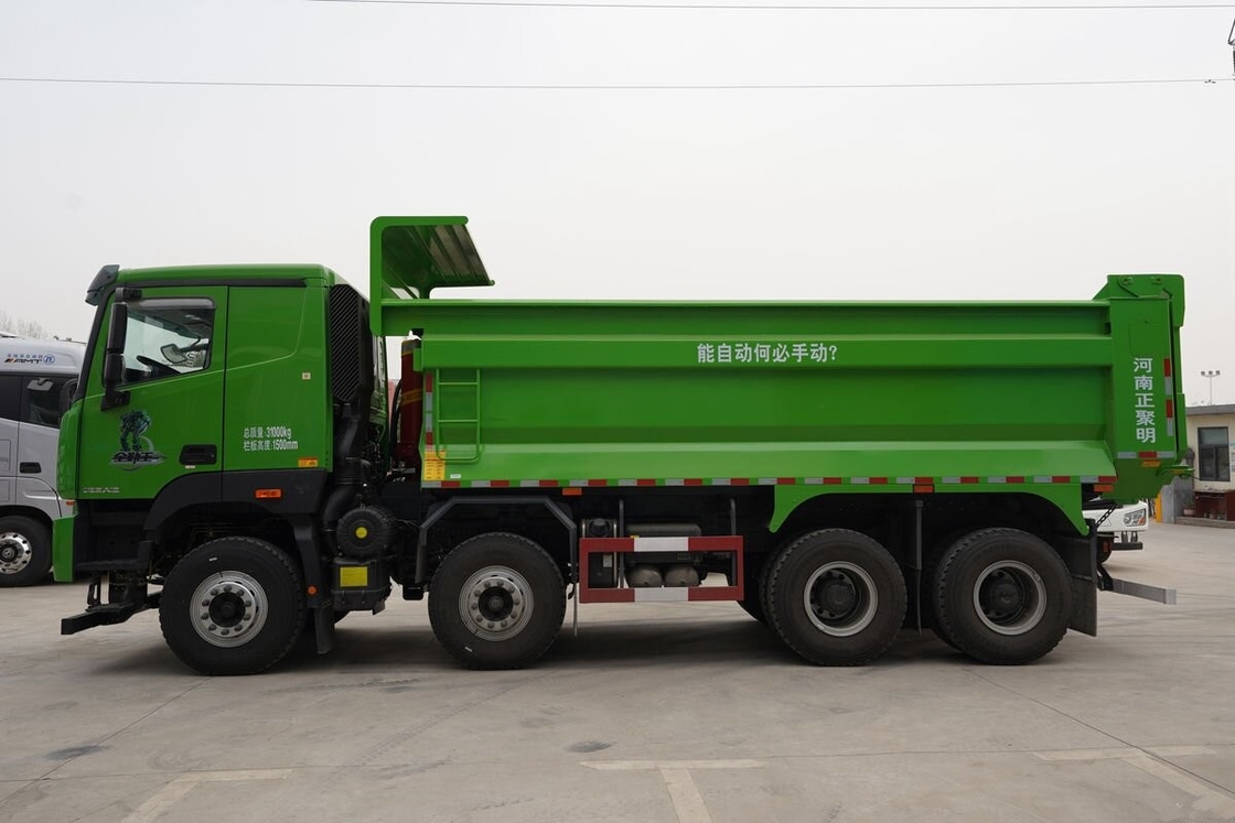 ব্যবহৃত ডাম্পার ট্রাক Foton Ouman Gtl 490hp 8 * 4 ড্রাইভ মোড স্বয়ংক্রিয় ট্রান্সমিশন বালির পরিবহন