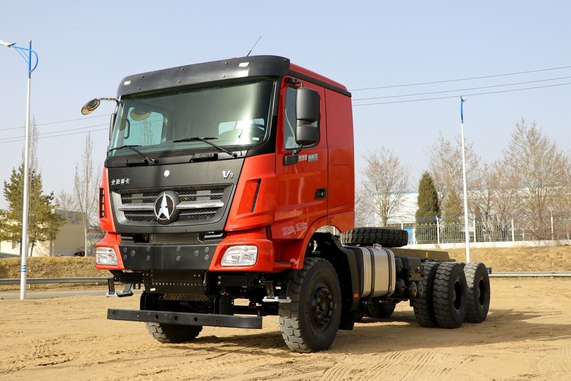 ডাম্প ট্রাক বিক্রয় 550hp Beiben 6 * 4 ড্রাইভ মোড ব্যবহৃত ডাম্পার চ্যাসি Weichai ইঞ্জিন ইউরো 5 এলএইচডি