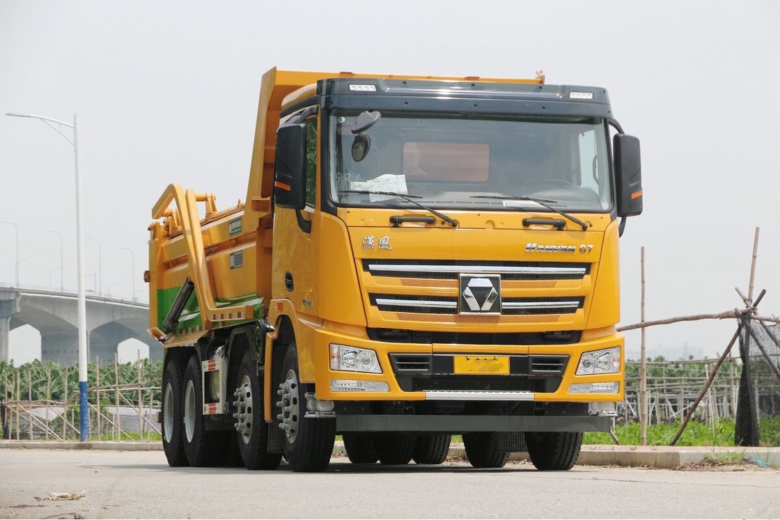 ব্যবহৃত ট্যাপার ট্রাক 400hp এক্সসিএমজি জি 7 8 * 4 ড্রাইভ মোড নির্মাণ উপাদান পরিবহন ট্যাপার