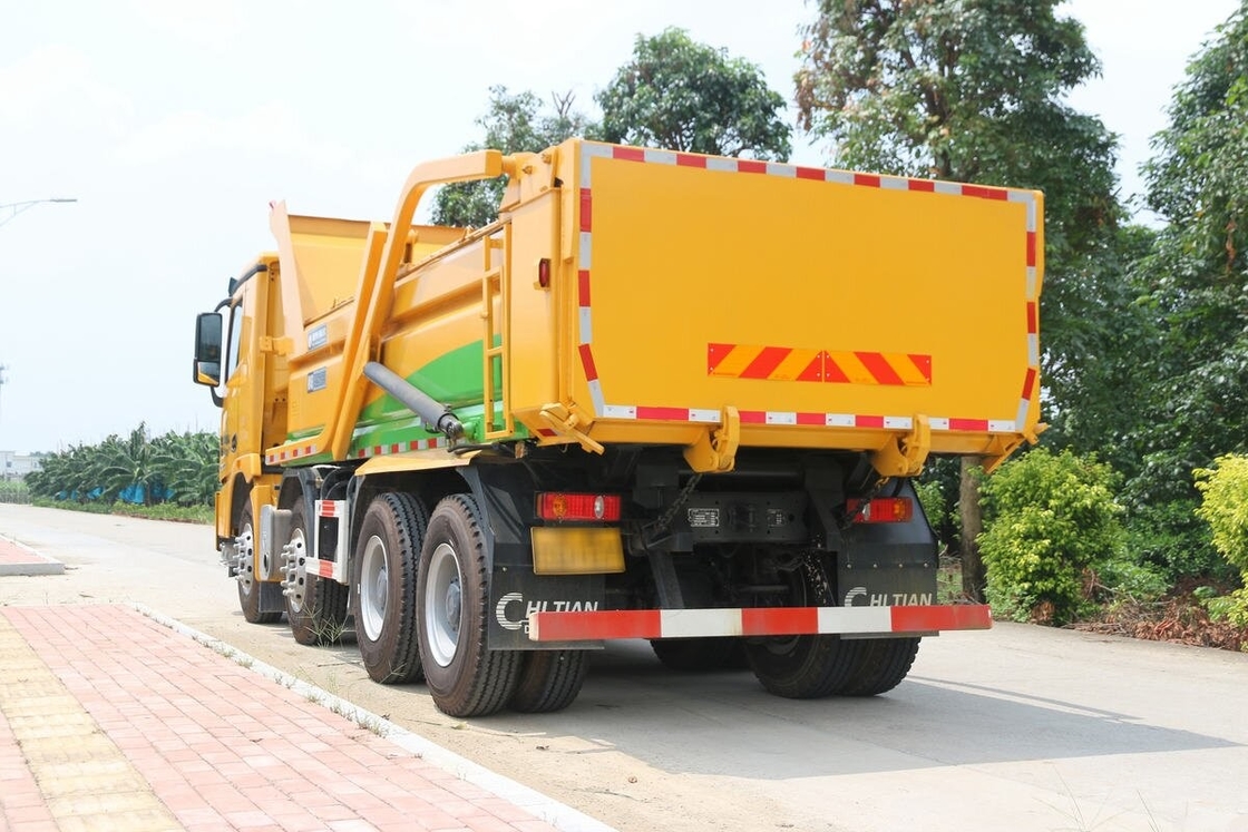 ব্যবহৃত ট্যাপার ট্রাক 400hp এক্সসিএমজি জি 7 8 * 4 ড্রাইভ মোড নির্মাণ উপাদান পরিবহন ট্যাপার
