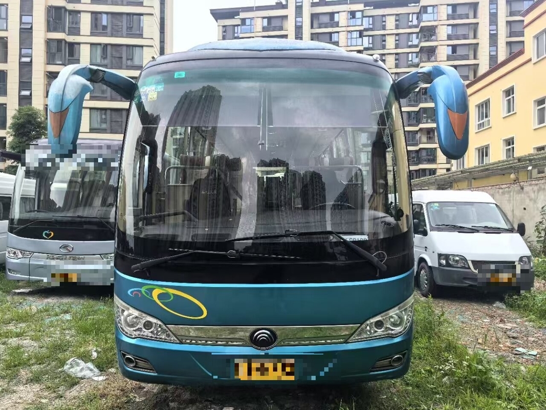 বিলাসবহুল ব্যবহৃত কোচ K6906 নীল এ/সি ডিজেল ইঞ্জিন পাতা 39 আসন স্প্রিং সাসপেনশন দীর্ঘ দূরত্ব