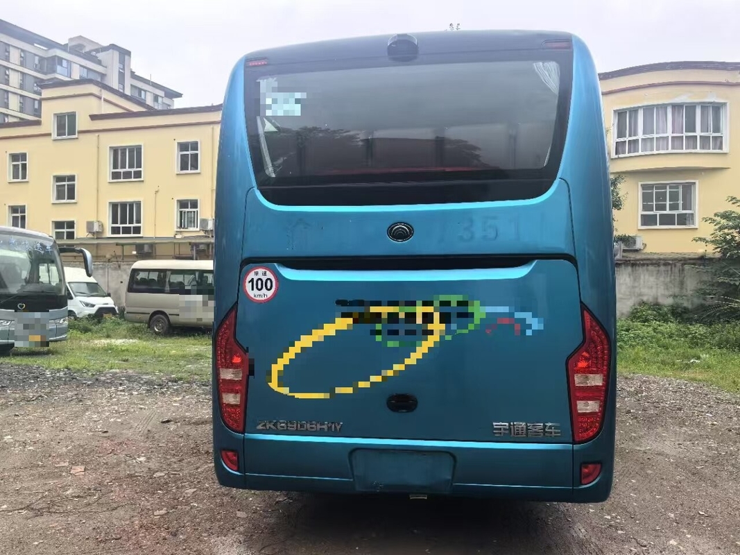 বিলাসবহুল ব্যবহৃত কোচ K6906 নীল এ/সি ডিজেল ইঞ্জিন পাতা 39 আসন স্প্রিং সাসপেনশন দীর্ঘ দূরত্ব