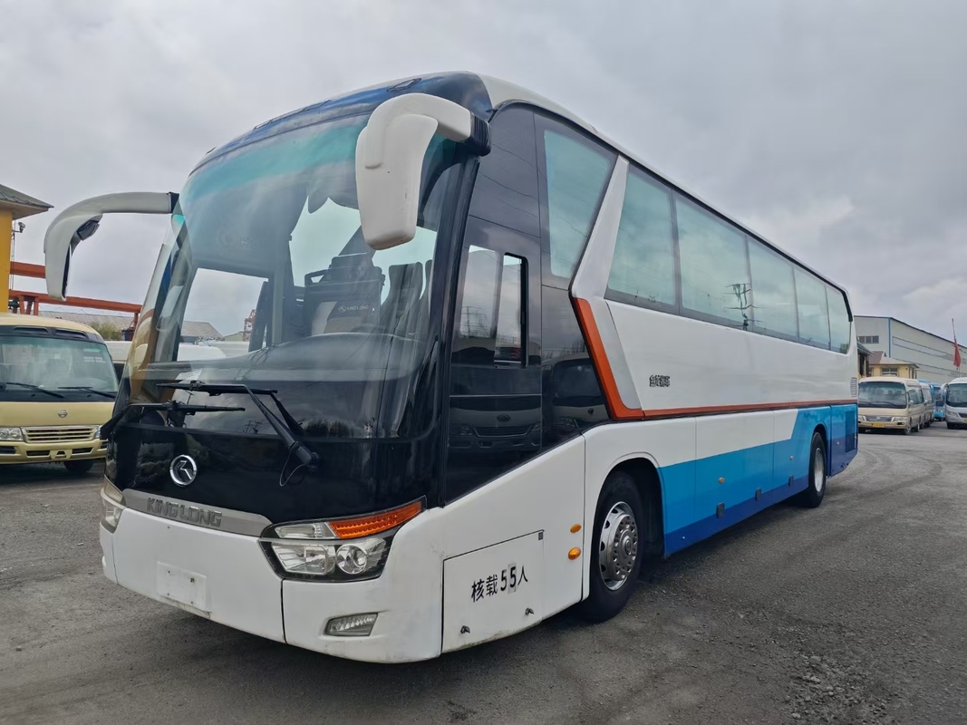 2020 কোচ সেকেন্ড হ্যান্ড 55 সিট 12 মিটার মসৃণ আকৃতি ব্যবহৃত কিং লং বাস XMQ6129 ডাবল ডোর