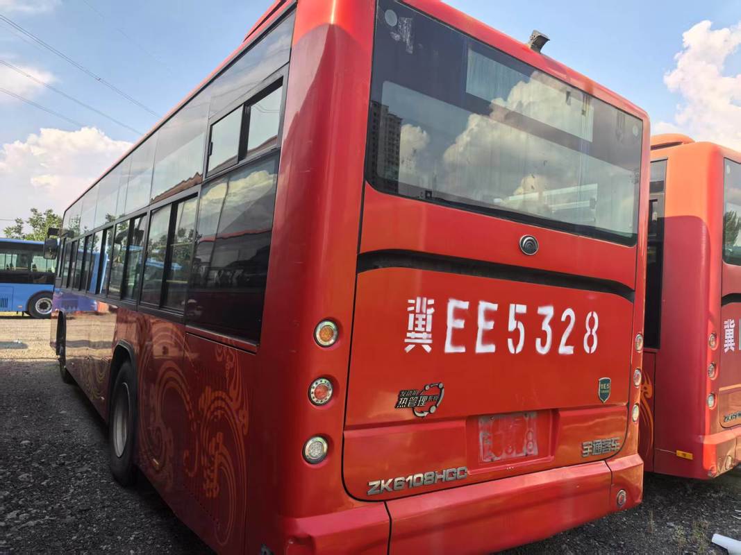 2019 সালের পুরাতন 76/10-41 সিটের 12 মিটার মসৃণ আকৃতির ব্যবহৃত ZK6108 সিটি বাস, ডাবল দরজা