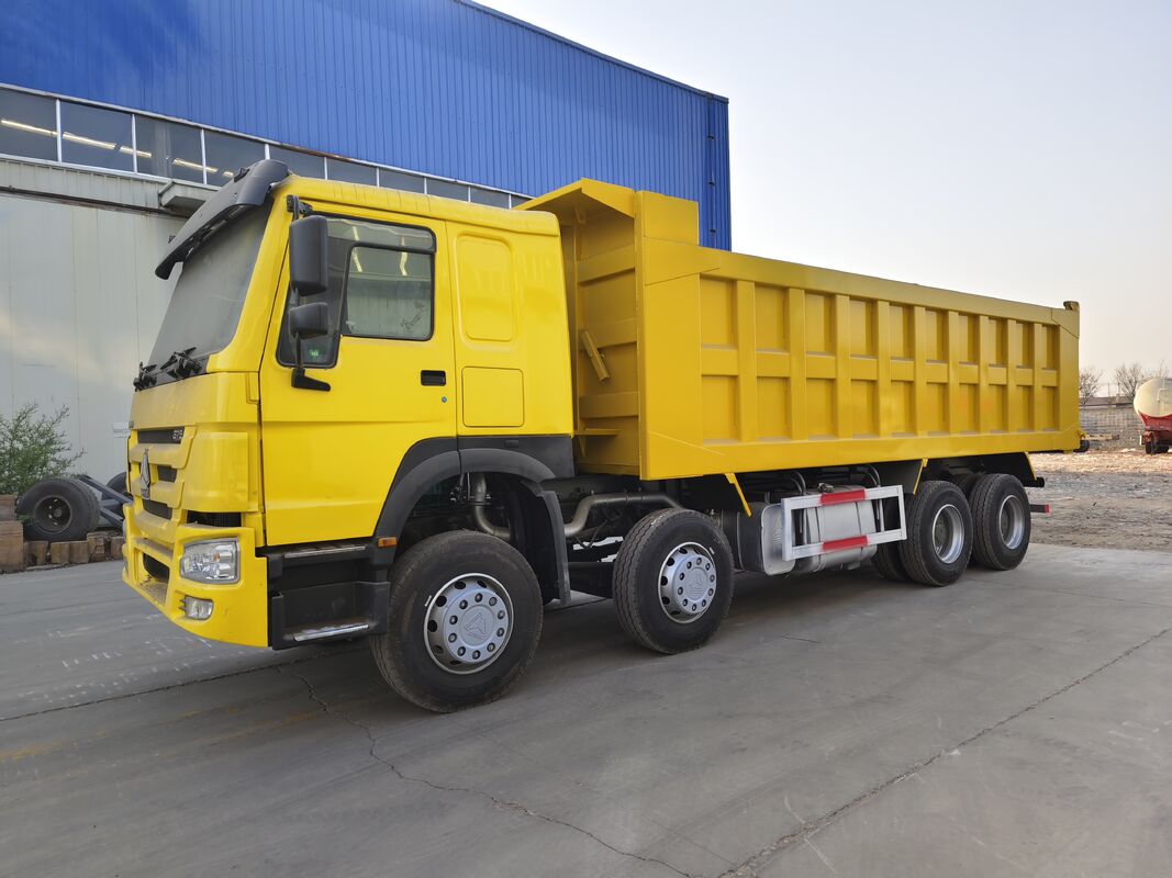 Second Hand Dump Truck  howo 8*4 LHD Mode 375hp  Used Construction Dump Truck With Low Mileage
