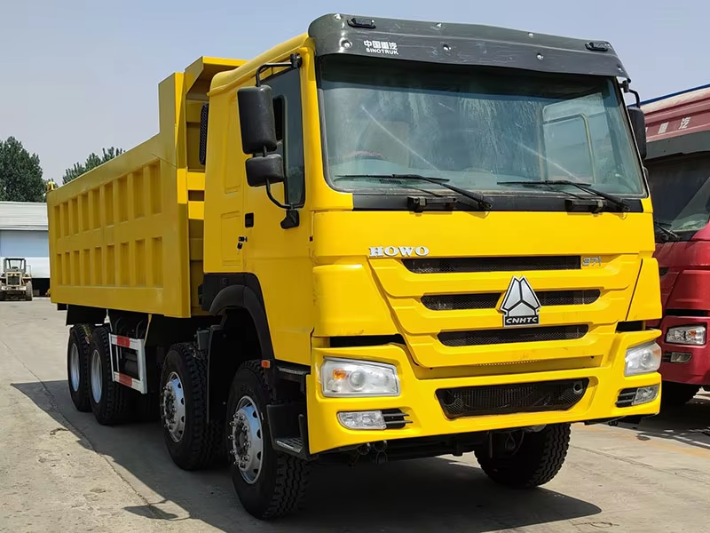জিম্বাবুয়ের জন্য Howo ডাম্প ট্রাক 371hp 8x4 লেফট হ্যান্ড ড্রাইভ ডিজেল WP ইঞ্জিন AC 12 চাকা ব্যবহার করা হয়েছে