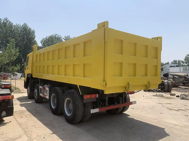 জিম্বাবুয়ের জন্য Howo ডাম্প ট্রাক 371hp 8x4 লেফট হ্যান্ড ড্রাইভ ডিজেল WP ইঞ্জিন AC 12 চাকা ব্যবহার করা হয়েছে
