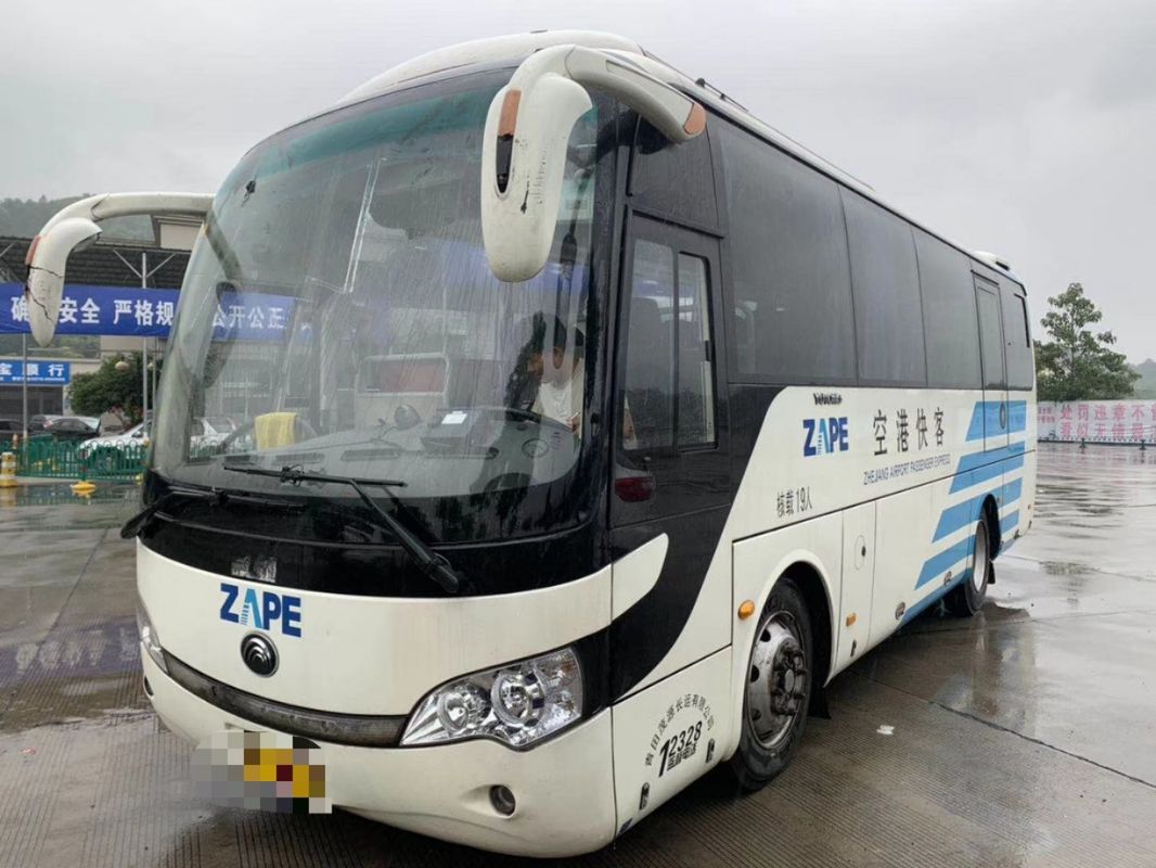 ZK6858 সিরিজ Yutong সিটি বাস, হোয়াইট 19 সিটার বাস ডিজেল বাম হাত স্টিয়ারিং 2015 বছর