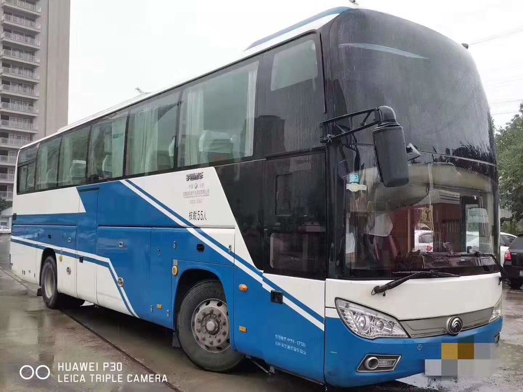ডিজেল এলএইচডি ইউটং ব্যবহৃত কোস্টার বাস 55 আসন বাস নীল হোয়াইট 2014 বছর ZK6118