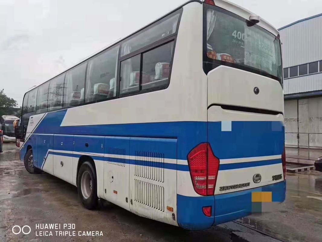ডিজেল এলএইচডি ইউটং ব্যবহৃত কোস্টার বাস 55 আসন বাস নীল হোয়াইট 2014 বছর ZK6118