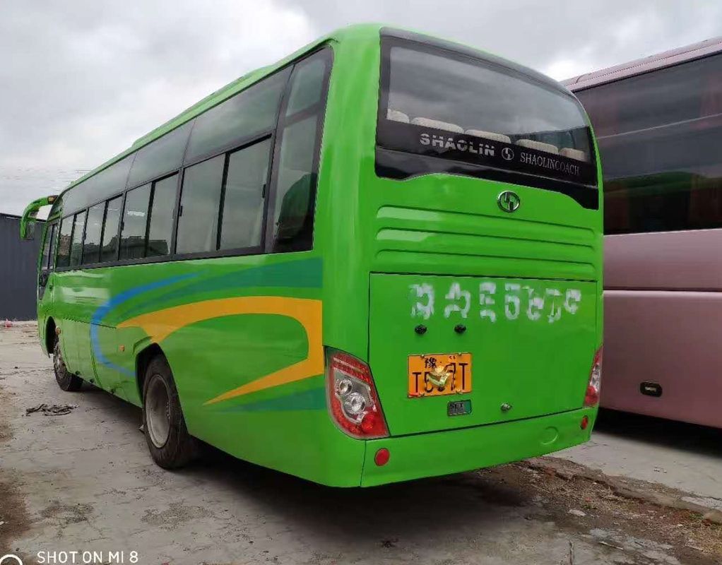 বাম সাইড ড্রাইভ গ্রিন দ্বিতীয় হাত পর্যটন বাস 35 আসন ডিজেল ইউরো IV 8045mm দৈর্ঘ্য