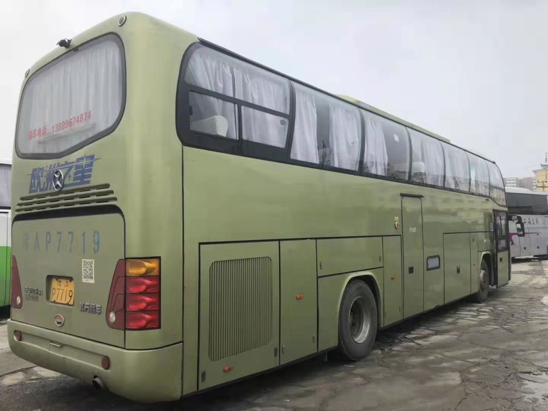 2014 বীফাং ব্যবহৃত কোচ বাস 6128 মডেল 57 আসন ডাব্লুপি ইঞ্জিন মধ্য দরজা এয়ারব্যাগ / টয়লেট সহ