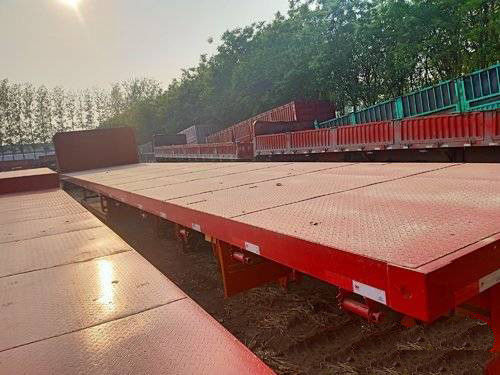 12.5 মি 3 অ্যাক্সেলস 40 এফটি সেকেন্ড হ্যান্ড সেমি ট্রেলারগুলি লো ফ্ল্যাটবেড সেমি ট্রেলার আইএসও শংসাপত্র