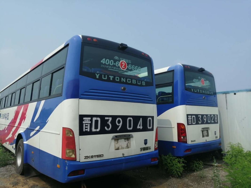 ব্যবহৃত ইউটং বাস ZK-6112D 53 আসন 110km/H ব্যবহৃত কোচ বাসের সামনের ইঞ্জিন