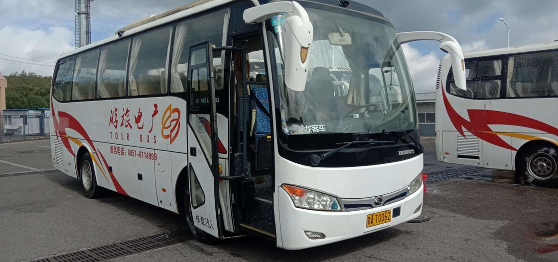 2015 সালের ডিজেল 168kw Kinglong XMQ6898 ব্যবহৃত কোচ বাস 39/45 আসনের বিলাসবহুল আসন
