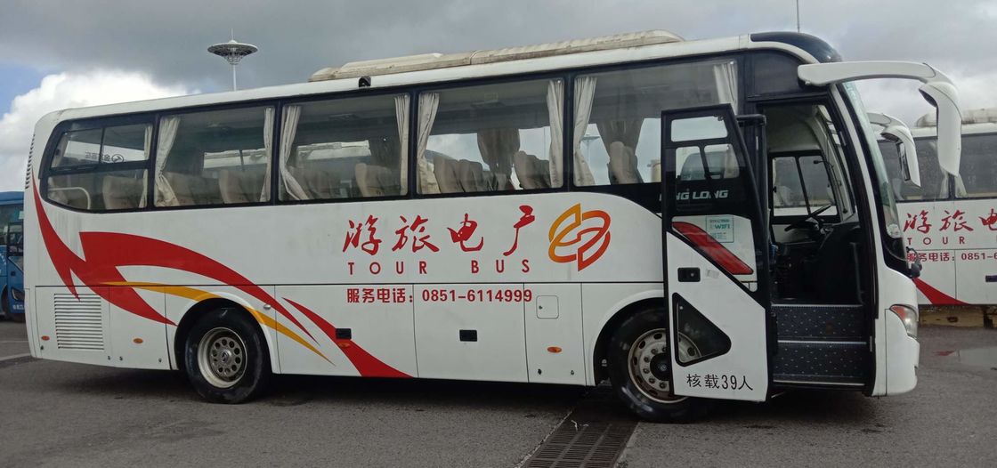 2015 সালের ডিজেল 168kw Kinglong XMQ6898 ব্যবহৃত কোচ বাস 39/45 আসনের বিলাসবহুল আসন