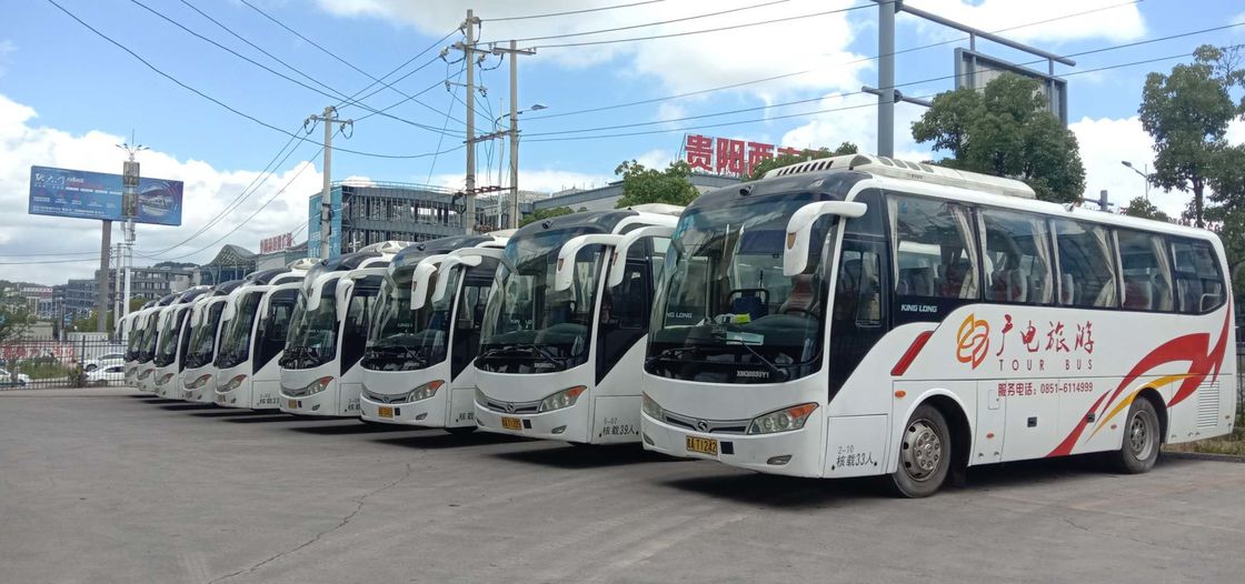 2015 সালের ডিজেল 168kw Kinglong XMQ6898 ব্যবহৃত কোচ বাস 39/45 আসনের বিলাসবহুল আসন