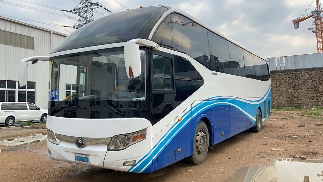 55 আসন 6 টায়ার 6050 মিমি হুইলবেস ইউটং বাস বাম হাত ড্রাইভ নগ্ন প্যাকিং ডাবল দরজা এবিএস সহ