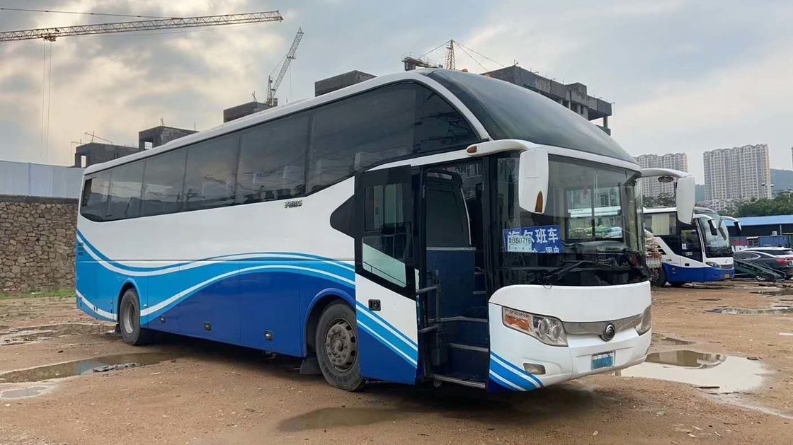 55 আসন 6 টায়ার 6050 মিমি হুইলবেস ইউটং বাস বাম হাত ড্রাইভ নগ্ন প্যাকিং ডাবল দরজা এবিএস সহ