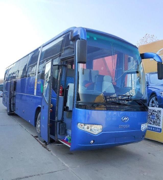 হাইগার KLQ6129 53 আসনের পিছনের ইঞ্জিন ব্যবহৃত কোচ বাস ডবল ডোর স্টিল চিয়াসিস