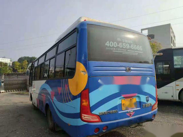 ISO Yutong ZK6752D 29 আসনের LHD ব্যবহৃত যাত্রীবাহী বাস ইস্পাত চেসিস একক দরজা
