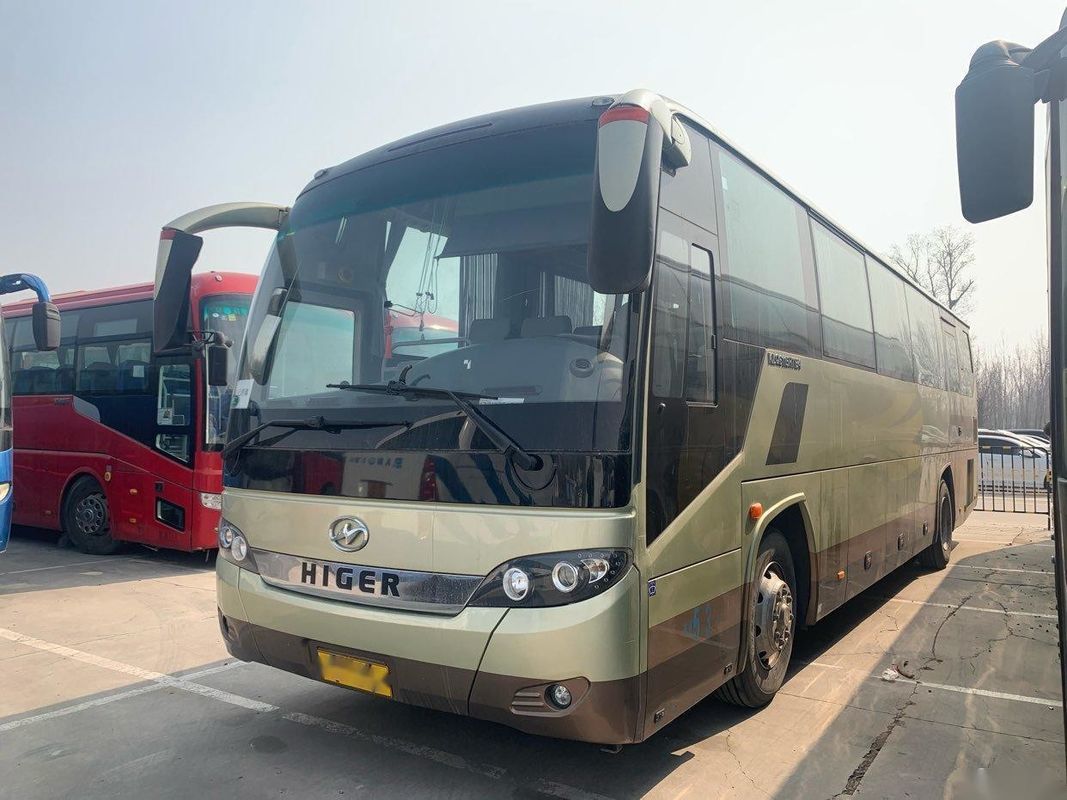 LHD রিয়ার ইঞ্জিন হাইগার ব্র্যান্ড মডেল KLQ6115 যাত্রীবাহী বাস স্টিল চেসিস ব্যবহৃত কোচ বাস 53 আসন