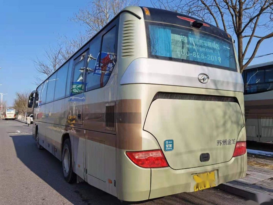 LHD রিয়ার ইঞ্জিন হাইগার ব্র্যান্ড মডেল KLQ6115 যাত্রীবাহী বাস স্টিল চেসিস ব্যবহৃত কোচ বাস 53 আসন