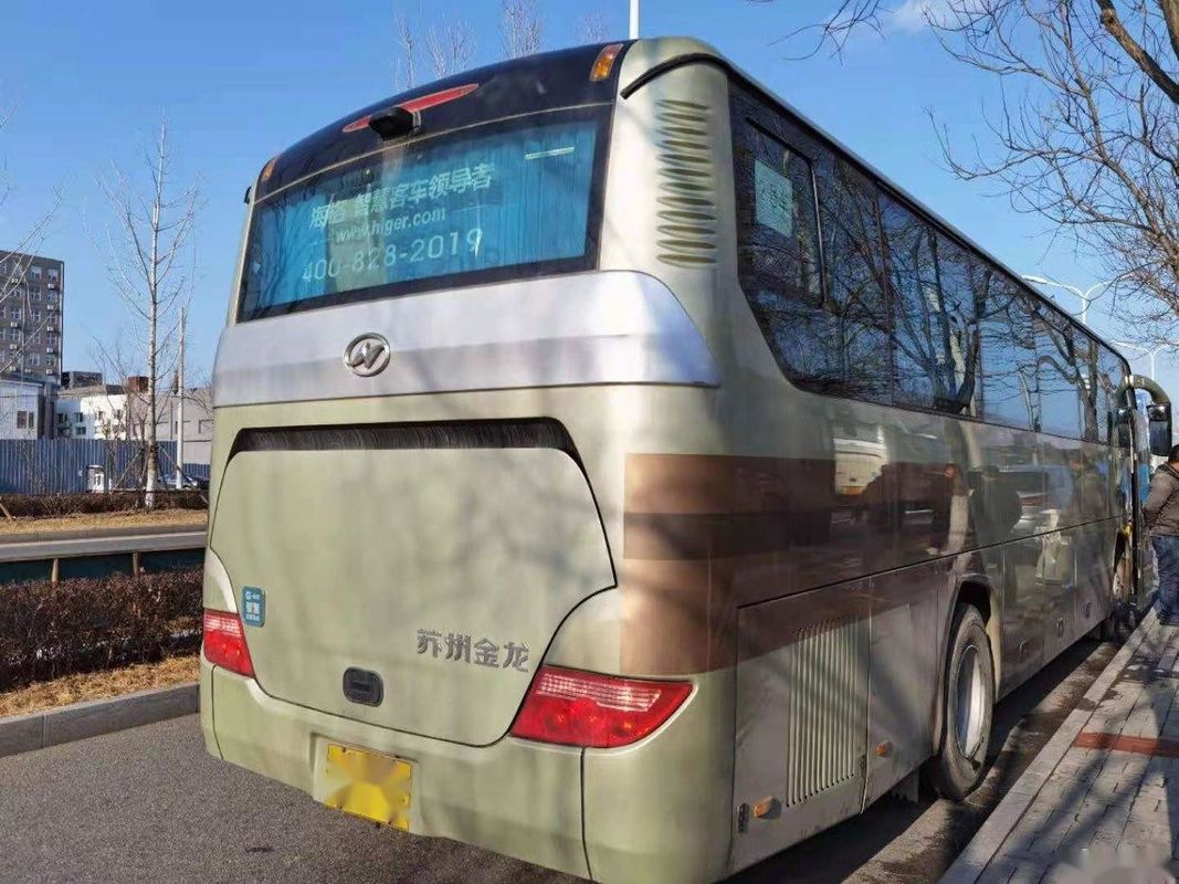 LHD রিয়ার ইঞ্জিন হাইগার ব্র্যান্ড মডেল KLQ6115 যাত্রীবাহী বাস স্টিল চেসিস ব্যবহৃত কোচ বাস 53 আসন