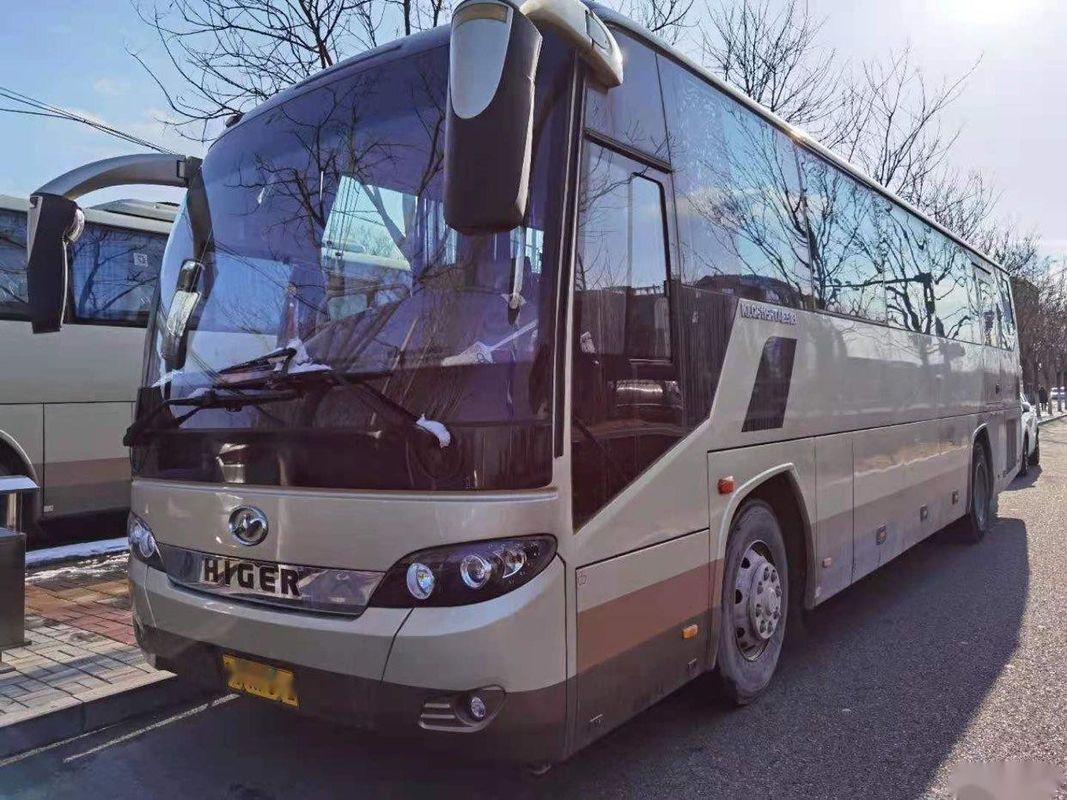 LHD রিয়ার ইঞ্জিন হাইগার ব্র্যান্ড মডেল KLQ6115 যাত্রীবাহী বাস স্টিল চেসিস ব্যবহৃত কোচ বাস 53 আসন