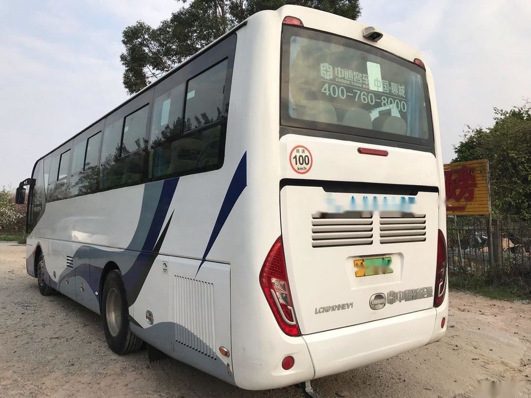 তেল-বৈদ্যুতিক হাইব্রিড বৈদ্যুতিক যানবাহন ডাব্লুপি ইঞ্জিন 155kw ডাবল দরজা চামড়ার আসন ব্যবহৃত কোচ বাস ঝংটং LCK6101 47 সিস