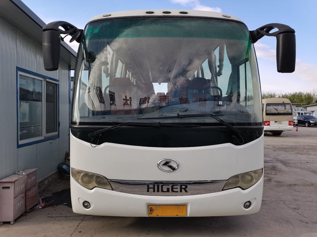 ব্যবহৃত ট্যুর বাস KLQ6856 37 আসন বাম স্টিয়ারিং স্টিল চ্যাসিস ইউরো III হাইগার বাস ব্যবহৃত হয়েছিল