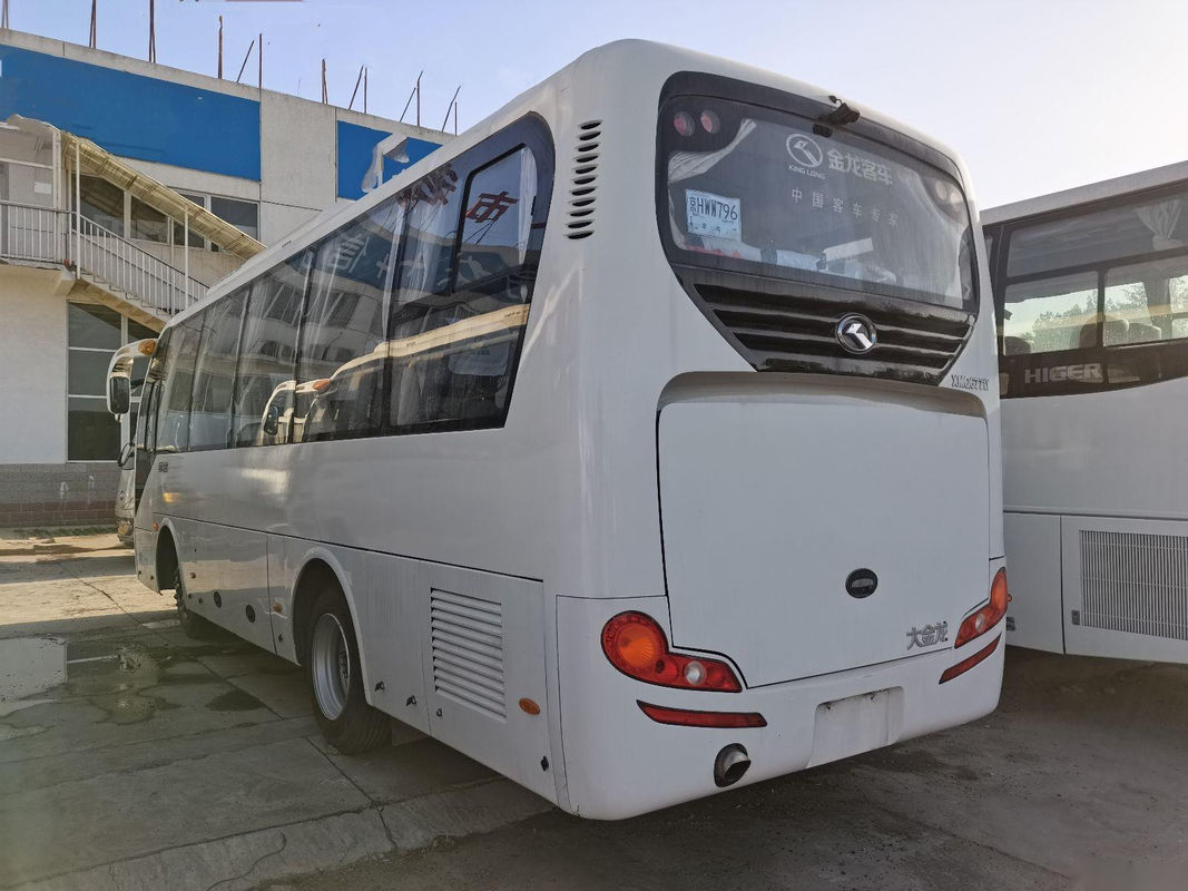 ব্যবহৃত কোচ বাস XMQ6771 30 আসন কামিন্স রিয়ার ইঞ্জিন 132kw বাম স্টিয়ারিং ব্যবহৃত কিংলং বাস