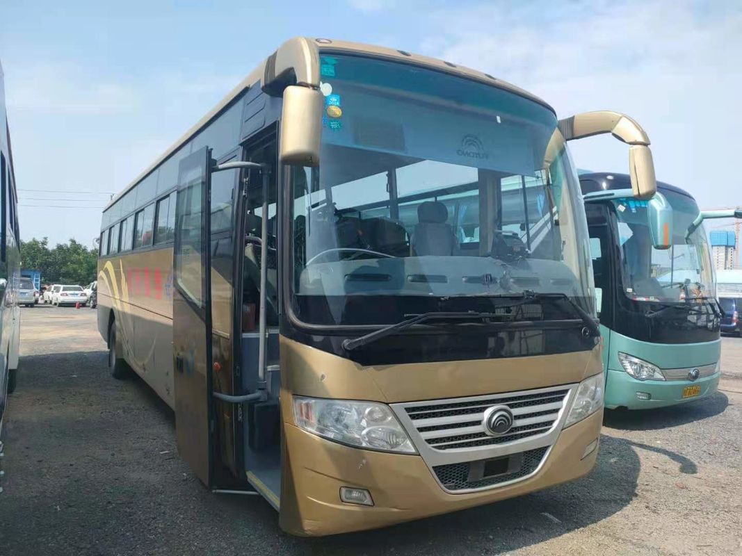 নতুন আগমন 54 আসন 2012 বছর ব্যবহৃত ইউটং বাস ZK6112D সামনের ইঞ্জিন LHD ড্রাইভার স্টিয়ারিং কোন দুর্ঘটনা