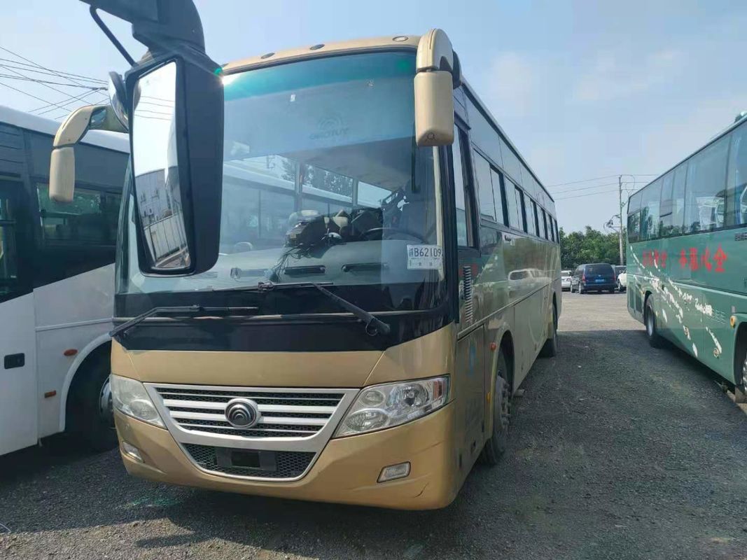 নতুন আগমন 54 আসন 2012 বছর ব্যবহৃত ইউটং বাস ZK6112D সামনের ইঞ্জিন LHD ড্রাইভার স্টিয়ারিং কোন দুর্ঘটনা