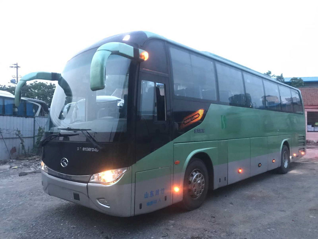 কিংলং বাসের ডবল দরজা ব্যবহৃত কোচ বাস 51 আসনের এয়ারব্যাগ চেসিস XMQ6113 ইউচাই রিয়ার ইঞ্জিন