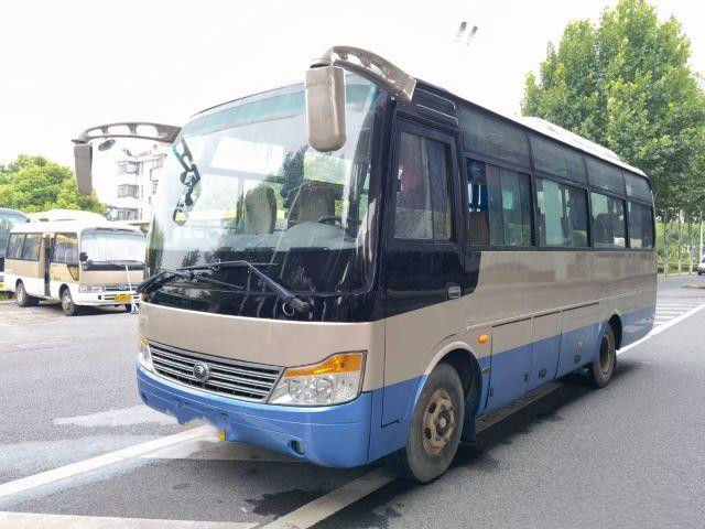 ব্যবহৃত Yutong মিনি বাস ZK6752D Yuchai সামনের ইঞ্জিন ভাল যাত্রী কোচ 30 আসন 103kw