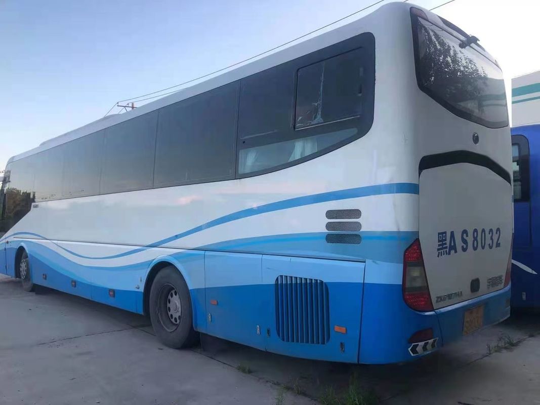 YUTONG BUS ZK6127 বিক্রির জন্য ব্যবহৃত কোচ বাস Yutong সেকেন্ড হ্যান্ড বাস 53 আসনের সস্তা দাম রিয়ার ইঞ্জিন বাম স্টিয়ারিং